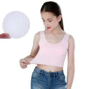 2pcs Girl Stretch Sleeveless Tank Top Cropped Vest Undershirts Camisole Tank Top - Picture 1 of 29