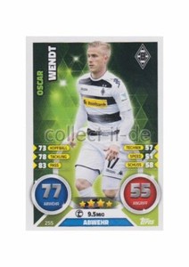 2017 Match Attax 16/17 - 255 - Oscar Wendt