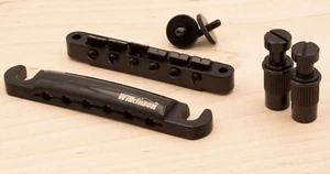 Wikinson Tune-o-matic ABR-1 bridge and Tailpiece combo, Black - Picture 1 of 3