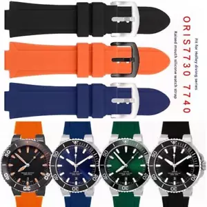 Cinturino orologio in gomma 24x11mm 24x12mm per ricambio silicone Oris Aquis - Foto 1 di 32