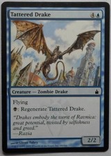 MAGIC THE GATHERING MTG 2005 RAVNICA BLUE TATTERED DRAKE CREATURE ENGLISH CARD