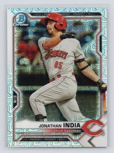 2021 Bowman Chrome Prospects Mojo Refractor Jonathan India Cincinnati Reds - Picture 1 of 2