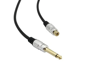 TS 1/4 Stecker auf Buchse Cinch Kabel vergoldet 0,3 m Gitarrenlautsprecher DJ Pro - Bild 1 von 1