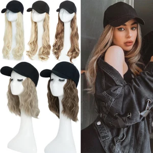 Sombrero de béisbol sintético para mujer corto bob peluca con cabello sintético gorra de béisbol pelucas - Imagen 1 de 45