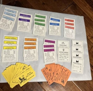 Vtg MONOPOLY 28 Replacement Property Deed Cards, 15  Chance, 15 Community Chest - Picture 1 of 3