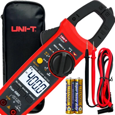 UT203+ TRMS AC DC Zangen Multimeter Zangenamperemeter Stromzange 400A 600V NCV - Bild 1 von 4