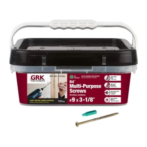 GRK Fasteners Framing Screw #9 x 3-1/8 in. Bugle Head Multi-Purpose (720-Piece) - Picture 1 of 12