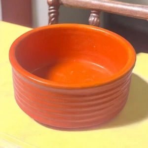 Anillo de colección California Pottery esmalte naranja anillo cuenco redondo 5-3/4 x 3-1/2" - Imagen 1 de 8