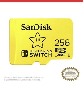SanDisk Nintendo Switch 256 Go Classe 10 Carte Mémoire MicroSDXC... - Photo 1/6