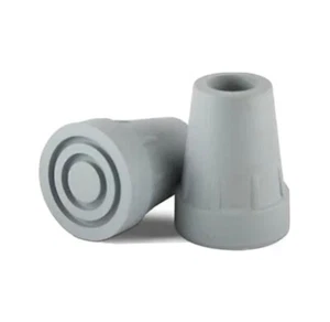 Premium Medical Crutch Cane Walker Tips, 3/4 Inch, Gray, Pack of 2 Tips, 1182 Gr - Picture 1 of 4