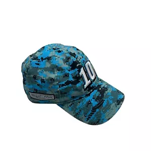 Danica Patrick Stewart Haas Racing #10 Baseball Cap Blue Camo All Over Print - Picture 1 of 8