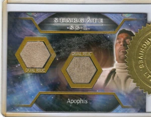 Stargate SG1 Seasons 8 Dual Costume Relic Case Topper Card C35 Apophis - Picture 1 of 2