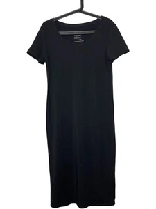 STORQ Size Small (2) Maternity Dress Midi Black Modal Short Sleeve  - Picture 1 of 5