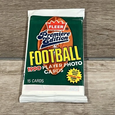 1990 Premier Edition - Fleer Football Cards Packs - 15 Cards - NEW - Image 1 of 2