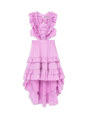 Привычный девочки высоты низкого оборки макси платье фиолетовый - Изображение 1 из 3