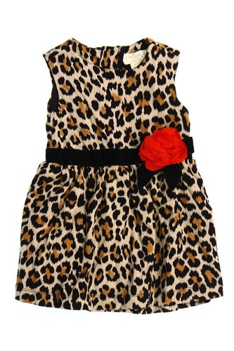 Abito kate spade NEW YORK Stampa Leo 92 marrone nero NUOVO