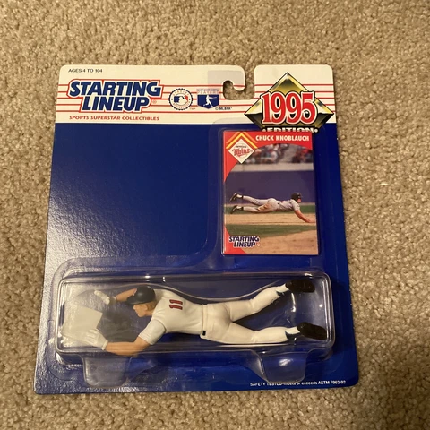 NIB 1995 Starting Lineup MLB Minnesota Twins Chuck Knoblauch Baseball Toy Cover