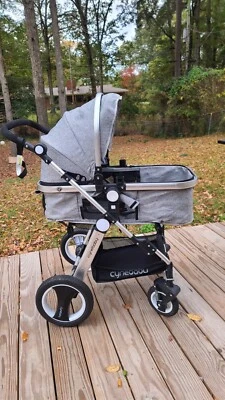 Cynebaby Compact Pram Strollers Single Stroller add Cup Holder Footmuff Stroller - Image 1 of 4
