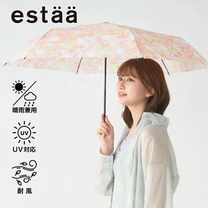 Japón【estaa】Float Flor Anti-UV Resistencia al Viento Ligero Paraguas Plegable - Imagen 1 de 14