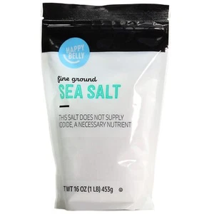 Amazon Brand - Happy Belly, Sea Salt, Fine Ground, 1 pound (Pack of 1) - Picture 1 of 3