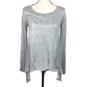 Altard State Gray Mix Knit Sweater Womens Small Long Sleeve Open Knit - Picture 1 of 9