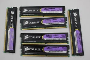 CM2X512-5400C4 Corsair Xms2 6x512MB KIT PC2-5400 DDR2-675MHz non-ECC Unbuffered - Picture 1 of 3