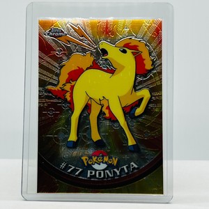 Pokémon Ponyta #77 Pokemon 2000 Topps TV Animation Chrome Series 1 Holo Foil