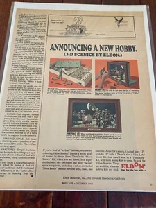 1966 Eldon 3-D Scenics A New Hobby Toy ad - Bild 1 von 1