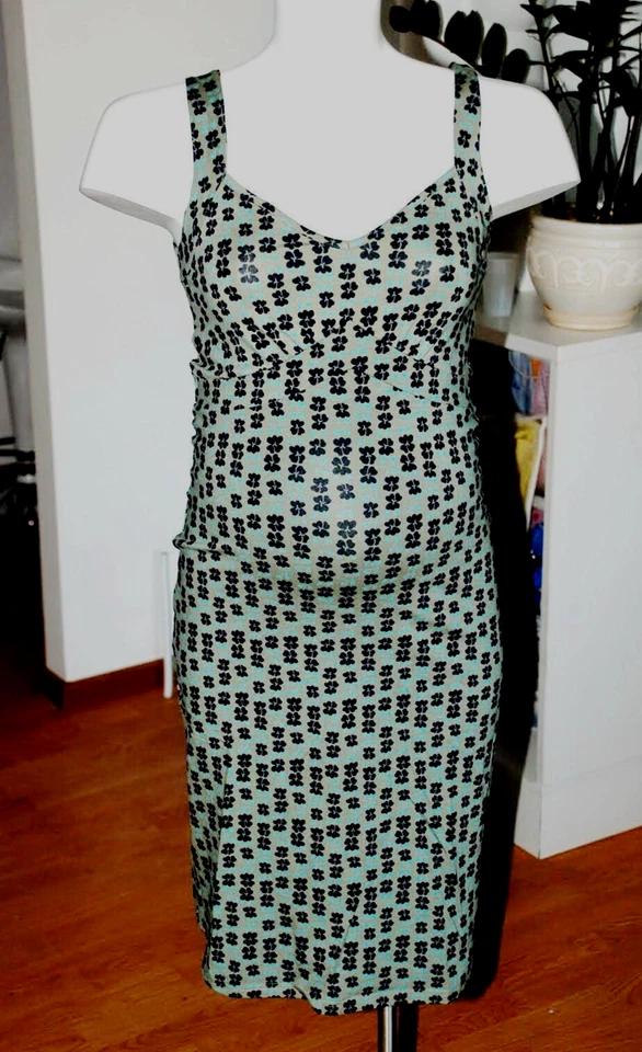 Umstandskleid QUEENMUM  Gr. 36 / 38 grün-dunkelblau  NEU - Bild 1 von 1