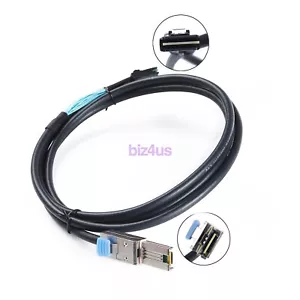 External Mini SAS SFF-8088 Male to Internal Mini SAS SFF-8087 Male Data Cable 2m - Picture 1 of 8
