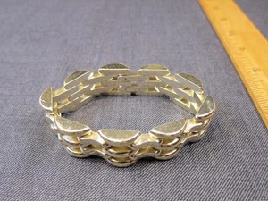 Muy chula pulsera vintage dorado claro Revo Swiss Made broche oculto - Imagen 1 de 7