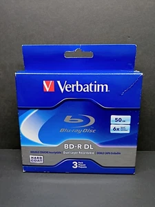 Verbatim Blu-Ray BD-R DL Dual Layer 50GB 3er Pack - Bild 1 von 4