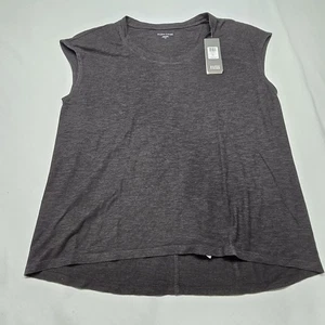 New Eileen Fisher Boxy Top Hemp Organic Cotton Tee Graphite - Picture 1 of 8