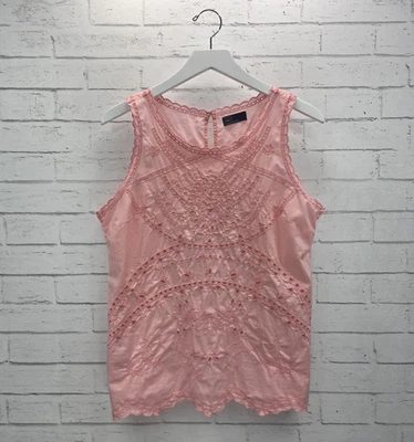 GAP Mujer Festoneado Bordado Shell Talla L Rosa Claro Foto 1 de 4