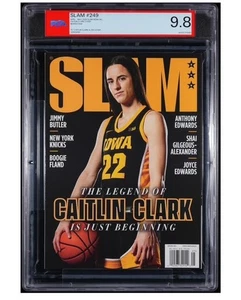 Aprile 2024 Caitlin Clark Iowa prima rivista RC SLAM #249 edicola CGC PSA 9.8 - Foto 1 di 3