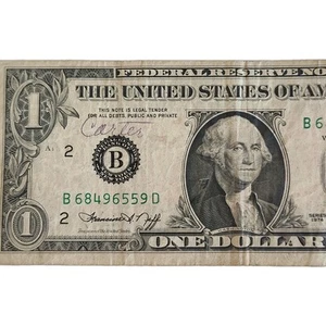President Jimmy Carter signed Campaign $1 Bill - Picture 1 of 4