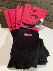 Nu&Nu NuNu Legwear 4 Pairs of Women's Trouser Socks Black Size 9-11 - Picture 1 of 3