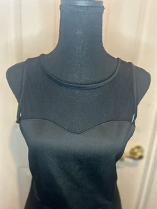 Love Stitch Little Black Midi Dress M Medium Party Short Mesh Sweetheart Zipper - Picture 1 of 8
