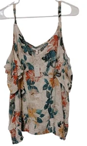 Camisa para mujer Maurices talla grande 2 2x mangas al hombro frío flores nueva con etiquetas verano - Imagen 1 de 7