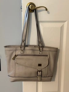 BOC BORN CONCEPT GRAY SHOULDER BAG WOMEN'S HANDBAG FAUX LEATHER ROOMY DAILY TOTE - Picture 1 of 6