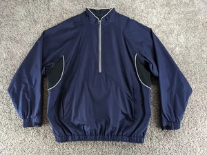 Chaqueta de golf FJ FootJoy DryJoys para hombre XL Tour Collection azul marino rendimiento media cremallera - Imagen 1 de 12