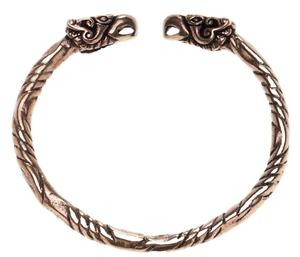 BRONZE Wikinger Armreif Viking Rabe Armspange Hugin und Munin Gr. L - Bild 1 von 7