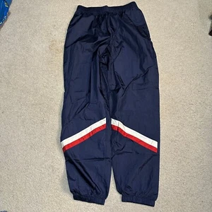 Vintage 90s USA Olympics Baggy Colorblock Sportswear Blue Track Pants Size L - Bild 1 von 7