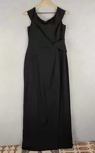 Ralph Lauren Dress Womens 12 Black Gown Wedding Elegant Party Gala Formal NEW - Picture 1 of 11