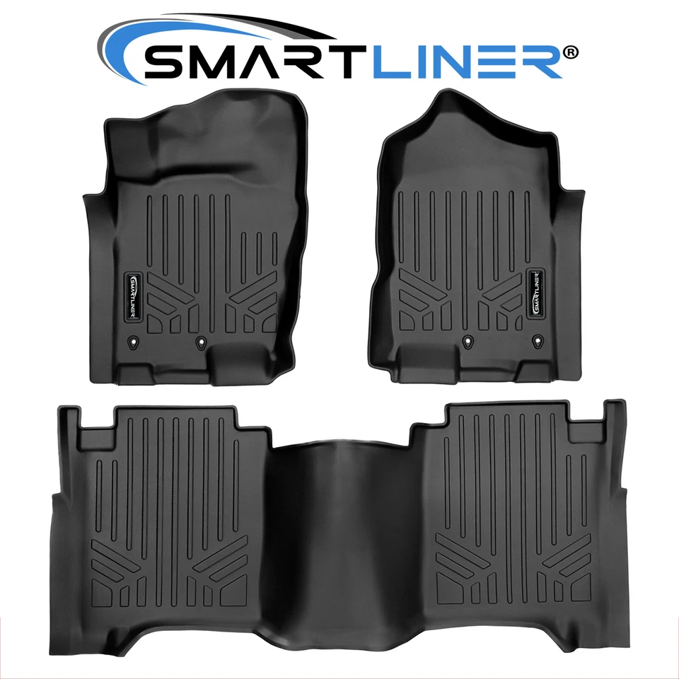 SMARTLINER Custom Fit Floor Mats 2 Row TPE 2017-2022 Nissan Titan King Cab - Imagem 1 de 4