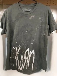 T SHIRT VINTAGE KORN MD di Rock & Rebellion (teschio con copricapo indiano sobrio - Foto 1 di 6