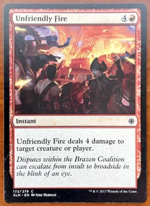 Unfriendly Fire Magic the Gathering MTG Instant Ixalan 4 Common CCG - Picture 1 of 2