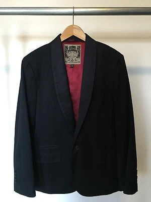 7 For All Mankind Men's Black Tuxedo Jacket - Image 1 of 4