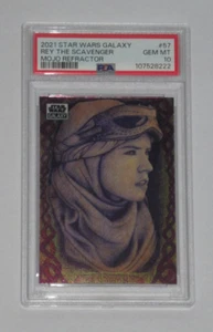 2021 Topps Chrome Star Wars Galaxy 57 Rey Scavenger Mojo Refractor 13/50 PSA 10 - Picture 1 of 2