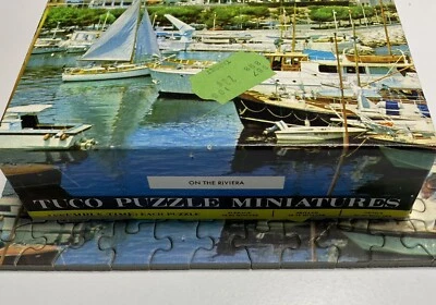 "ON THE RIVIERA" TUCO Miniature Puzzle TRIPL-THICK interlocking pieces COMPLETE - Image 1 of 4